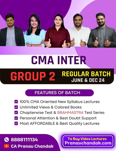 CMA Inter Group 2 All 4 Subjects For June 24 & Dec 24 Regular Batch
